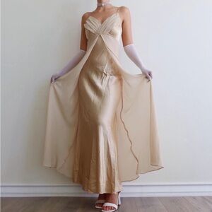 Elegant Cream Evening Gown